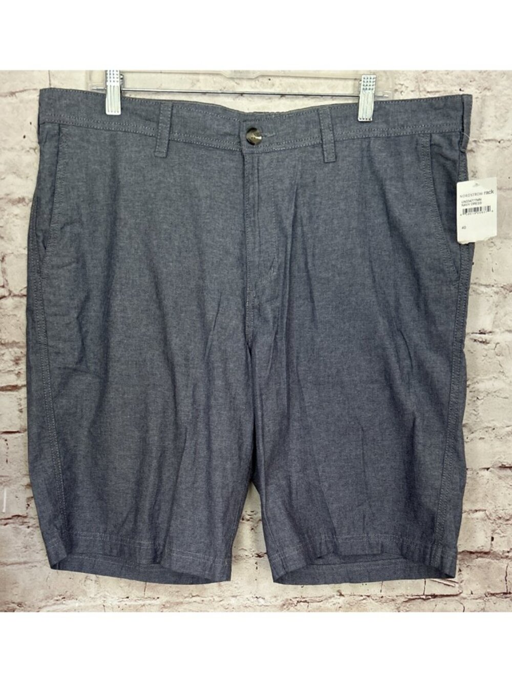 14th & Union Shorts Nordstrom Rack Mens 40 NEW Blue Chambray Dress Cotton